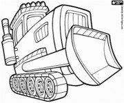 Coloriage Bulldozer maternelle