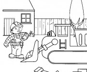 Coloriage Bulldozer pour enfant