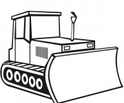 Coloriage Bulldozer Tractopelle