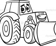 Coloriage et dessins gratuit Tracteur mignon à imprimer