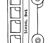 Coloriage Bus d'école à télécharger