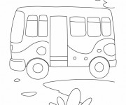 Coloriage Bus Enfant au crayon