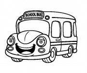Coloriage et dessins gratuit Bus Enfant magique à imprimer