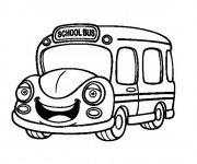 Coloriage Bus Enfant magique