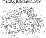 Coloriage Bus magique dessin animé