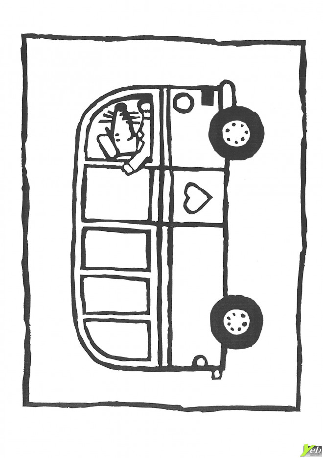 Coloriage et dessins gratuits Souris qui conduit le Bus à imprimer