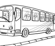 Coloriage Arr&ecirc;t de bus scolaire pour enfants