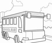 Coloriage Autobus scolaire moderne