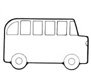 Coloriage Bus &agrave; colori