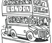 Coloriage Bus &agrave; deux &eacute;tages de London