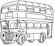 Coloriage Bus &agrave; deux niveaux