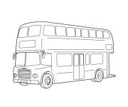 Coloriage Bus &agrave; deux niveaux britannique