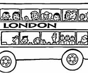 Coloriage Bus &agrave; double &eacute;tage &agrave; Londres
