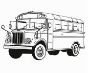 Coloriage Bus d'&eacute;cole coloriable