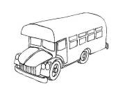 Coloriage Bus d'&eacute;cole en mod&egrave;le