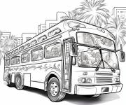 Coloriage Bus de fête