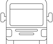 Coloriage Bus emoji vue de face