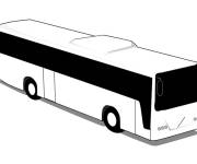 Coloriage Bus en noir et blanc