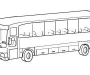 Coloriage Bus facile en noir et blanc