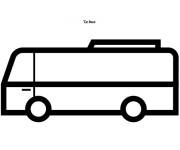 Coloriage et dessins gratuit Bus facile pour cp à imprimer