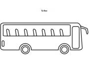 Coloriage et dessins gratuit Bus facile pour maternelle à imprimer