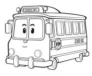 Coloriage Bus mignon aux petits yeux