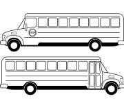 Coloriage Bus scolaire &agrave; deux angles