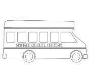 Coloriage Bus scolaire a toute vitesse