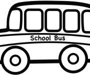 Coloriage Bus scolaire &agrave; vitesse moyenne