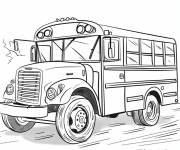 Coloriage Bus scolaire américain