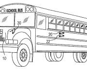 Coloriage Bus scolaire avec des cam&eacute;ras