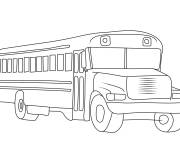 Coloriage bus scolaire croquis