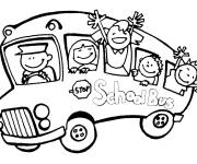Coloriage bus scolaire emm&egrave;ne les &eacute;l&egrave;ves