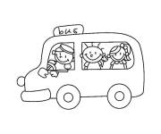 Coloriage et dessins gratuit Bus scolaire en miniature à imprimer