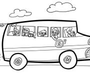 Coloriage bus scolaire en sketch