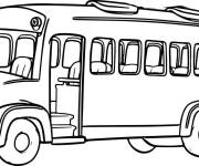 Coloriage Bus scolaire gaie