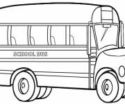 Coloriage Bus scolaire jaune