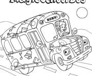 Coloriage Bus scolaire magique