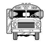 Coloriage Bus scolaire sans chauffeur