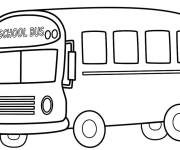 Coloriage Bus scolaire sur ordi