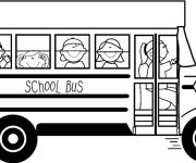 Coloriage Bus scolaire transport