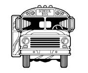 Coloriage Bus scolaire vide
