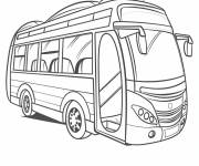Coloriage Bus touristique d&eacute;taill&eacute;