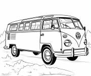 Coloriage Bus Volkswagen rétro