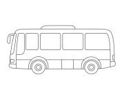 Coloriage Bus vue de droit
