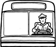 Coloriage Chauffeur du bus