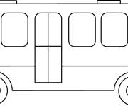 Coloriage Contour bus &agrave; d&eacute;couper