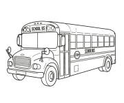 Coloriage Croquis Bus scolaire anglophone