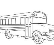 Coloriage Croquis de bus scolaire &agrave; d&eacute;couper
