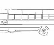 Coloriage et dessins gratuit Croquis facile d'un bus claire à imprimer